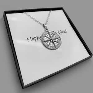 Compass Silver Plated Pendant - Compass Pendant